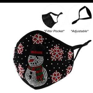 Beloved Millinery Holiday Bling Face Mask.